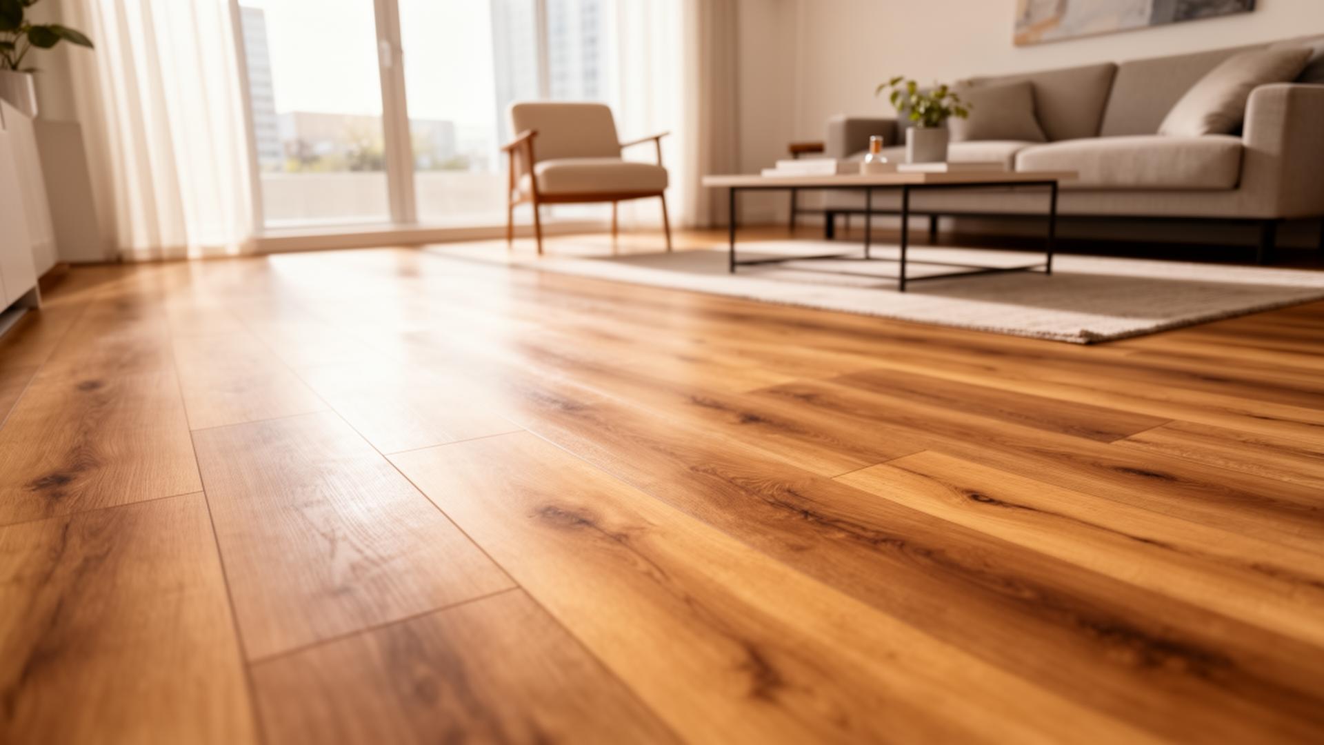 Premium luxury vinyl plank installed in a modern Metro Detroit living room